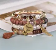 4pcs/set Bohemian Vintage Beaded Coachella Bracelet For Women Seed Bead Bracelet