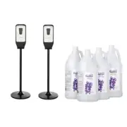 Alpine Industries Hand Sanitizer Dispenser + Floor Stand 2-Pack+Sanitizer Case-4