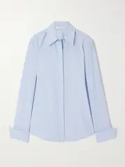 [Sportmax] Sportmax - Cotton-poplin Shirt - Sky blue - UK 4 UK 4 Blue