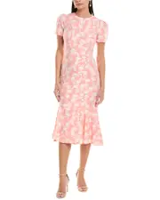 Shoshanna Thompson Linen-Blend Midi Dress