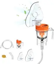 Sentasi Inhaler Nebulizer Accessory Set with Mouthpiece and Mask: Large Mouthpiece, Small Mouthpiece, Hose, Rope (Orange)