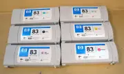 12 x HP 83 UV INK CARTRIDGE TONER HP DESIGNJET 5000 5500 c4940a c 4942A c4941a