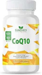 [Sundhed Natural] CoQ10 Max - 400mg Powerful Antioxidant, Support Heart Health Functions, Maintain Healthy Blood Pressure, Promotes Energy, Reduces Inflammation During Migraine (Capsules 400mg)