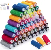 Sewing Threads Kits 60 Colour 250 Yards Per Polyester Thread Spools with 10 S...
