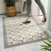 Front Door Mat Indoor Outdoor Entrance, Easy Clean Low Profile Doormat Outdoor Entrance, Front Back Door Mats Non Slip Entrance Rugs