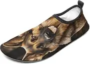 [BTCOWZRV] Water Shoes for Women Men German Shepherd Water Sports Shoes Slip-on Breathable Lightweight Athletic Aqua Sock