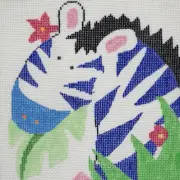 Needlepoint Hand Painted Jean Smith Zebra Canvas Brand New 8" by 8"