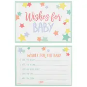 Baby Shower Guest Book Wishes Prediction Cards x 24 Memory Keepsake Party Games