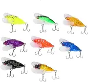 Cicada Bait Fishing Lures 8 Colors Simulated Cicada Shape Soft Plastic Baits with Hooks for Freshwater Saltwater Fishing