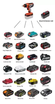 Battery Adapter for Old Black & Decker 18V Tools ( Jadapters )