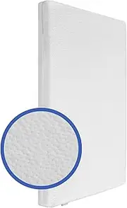 Blissful Diary Mini Crib Mattress, 2-Stage Dual Firmness with High Density Support Foam and Cooling Gel Memory Form, 38 x 24inch Mini Mattress for Crib with Ultra-Soft Removable Jacquard Cover, White