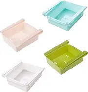 OKUMEYR Fridge Storage Organiser 4 Pcs Fresh Containers for Fridge Drawer Slide Fridge