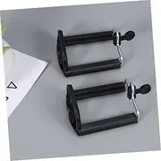 Gatuida 2pcs Tripod Adapter Selfie Clip Phone Cell Phone Holder Tripod Mount Adapter Selfie Clip Tripod Black