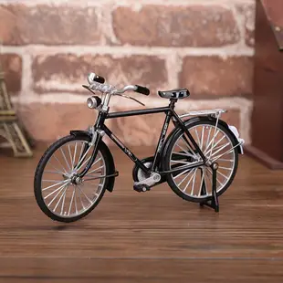 仿真合金腳踏車模型 懷舊復古懷舊擺件 二八大槓腳踏車擺件 創意禮品 兒童玩具節日伴手禮