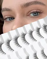 Frihappy Lashes Wispy Natural Lashes Natural Look Natural Eyelashes Wispy Eyelashes False Eyelashes Natural Fake Lashes 13mm Lashes