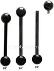 14G Anodized 316L Surgical Steel Internally Threaded Tongue Ring Barbell