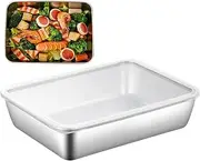Food Storage Containers Made of Stainless Steel, Rectangular Food Storage Box, Metal Storage Box, Safe, Airtight and Leak-Proof Lunch Box, Reusable Food Container Made of Stainless Steel