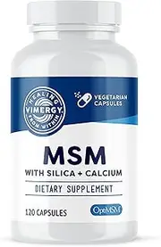 Vimergy MSM with Silica + Calcium Capsules, 120 Servings – Supports Bone Health – Promotes Hair & Nail Health – Non-GMO, Gluten-Free, Kosher, Soy-Free, Corn-Free, Vegan & Paleo Friendly