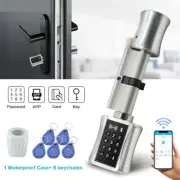 Wifi Bluetooh Cylinder Lock Remote Control Keyless Electronic Waterproof Door