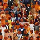 Timeless Treasures All Hallows Eve Halloween Scarecrow Cotton Fabric by the Yard