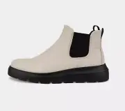 NIB WOMENS ECCO NOUVELLE CHELSEA BOOT $180 8-8.5 limestone black leather