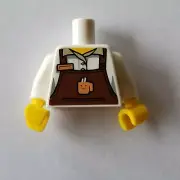 NEW LEGO | Minifigure Torso - White Torso Barista Coffee Pattern Apron
