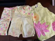 GYMBOREE LOT GIRLS 18-24 2T 1 DRESS 3 PANTS 1 HAT -LOT G1