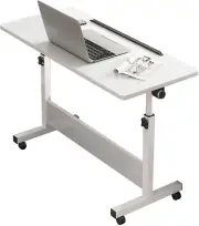 Overbed Bedside Table, C-Shape Side Table, 80 * 40 * 87Cm Adjustable Lifting and