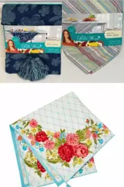 Pioneer Woman Table Throw Sweet Rose Chunku Stripe Evie Floral 50inx50in *U Pick