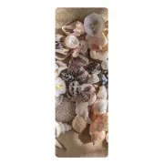 Sea Shells in Sand Rubber Yoga Mat