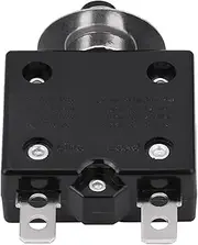 Circuit Breaker, 5A 8A 10A 15A 18A 20A 30A Optional, DC 50V, Manual Reset Thermal Switch Circuit Breaker Over Current Overload Protector (5A)