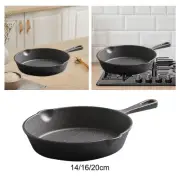 Mini Frying Skillet Cast Iron Pan Round Nonstick Portable with Handle for Eggs