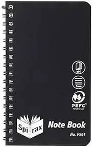 Spirax P561 Pp Notebook 147X87Mm S/O 96 Pages Black 147X87Mm S/O 96 Pgs Black