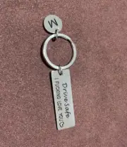 M -Print Keyring Drive Safe I Need You Here with Me Key Chain Metal