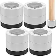 Round Furniture Riser Heavy Duty Bed Chair Riser Support 1300lb Anti-Slip Washing Machine Desk Couch Bottom Elevator Stackable Sofa Table Raiser Lift Height 2.36/1.38inch(4Pcs) (Gray)