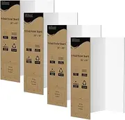 Ndsox 4 Pack 36" x 48" White Trifold Poster Board Large Corrugated Tri Fold Business Presentation Boards Picture Posterboard for Science Fairs, School Projects, Event Displays, Art Exhibitions