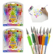 48 Pc Scented Glitter Gel Pens for Coloring Books Drawing