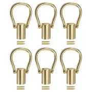 0.51" Cord End Cap Terminator Cord for Tassel Jewelry Making 6Pcs Gold