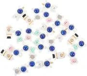 KALLORY 25pcs Patch Decorations for Handicraft Creative Astronaut Spaceship Designs for Phone Cases Keychains and Craft Projects Fun Supplies for Family Activities
