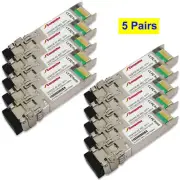 10PK (5 Pairs) - 40km 10G BiDi SFP+ Transceiver for Cisco Nexus 9200 Series