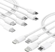 iGENJUN 5Pack USB C Cable 6FT iPhone 15 14 Cord USB C to USB C Cable (3Pack 60W) ​​​​​​​and USB C to Lightning Cable (2Pack 20W) Fast Charging Power Delivery for iPhone Pad Galaxy and More