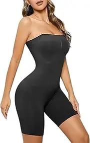 [Generic] Women's Strapless Shapewear Bodysuit Body Shaper Tummy Control with Removable Straps