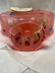 Toy Pink Cat Carrier & Plush Kitten Brush Comb Toy Food Bowl Shampoo New Battat