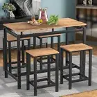 Counter Height Table Set of 5, Breakfast Bar Table and Stool Set