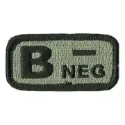 VELCRO® BRAND Fastener Morale Patch Blood Type B- Neg Foliage 1x2"