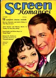 MAG: Screen Romances 10/1933-photo illustrated movie stories-Clark Gable-VG