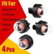 4x Petrol Snap In Primer Fuel Bulb Pump for Walbro 188-512 Husqvarna Chainsaw