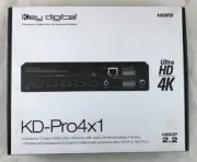 Key Digital KD-Pro 4x1 HDMI Switcher & A/C Adaptor w/ 19" rack ears