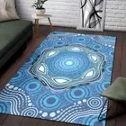 Blue InDoor Mat Livingroom Bedroom Outdoor Rug Aboriginal Carpet Area Mat Gift 2