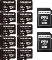 64GB 10-Pack Micro SD Card, 4K UHD Video, Surveillance Security Cam Action Camer